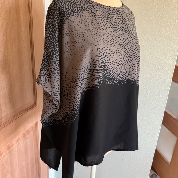 Joan Vass Black Gray Tunic Top Small - Picture 2 of 10